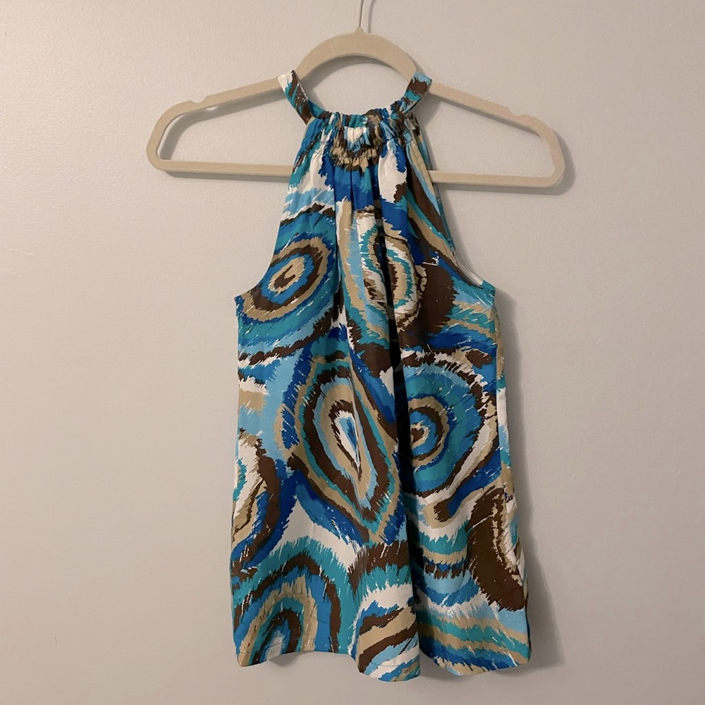 Michael Kors Blue & Brown Tank